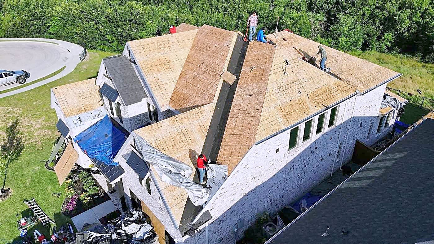 Gregory Group Roofing crew at work